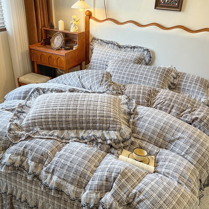 91家纺网 家纺一手货源 找家纺 网红馆（ck家纺） 2025新款高克重牛奶绒床盖系列-米娅 米娅-灰