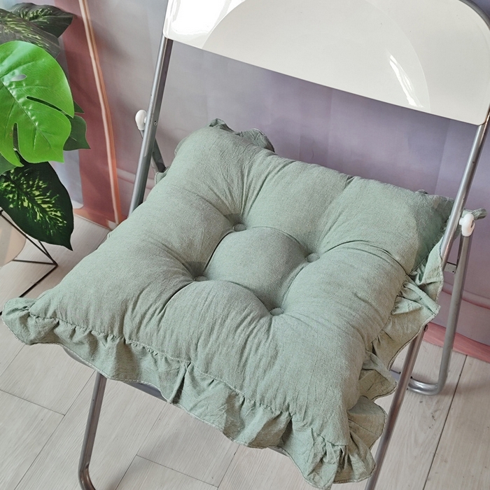 91家纺网 家纺一手货源 找家纺 （总）李帅家居 2025新款水洗棉花边坐垫圆形蒲团坐垫黄麻茶道地上客厅阳台飘窗榻榻米加厚拜佛打坐禅修垫