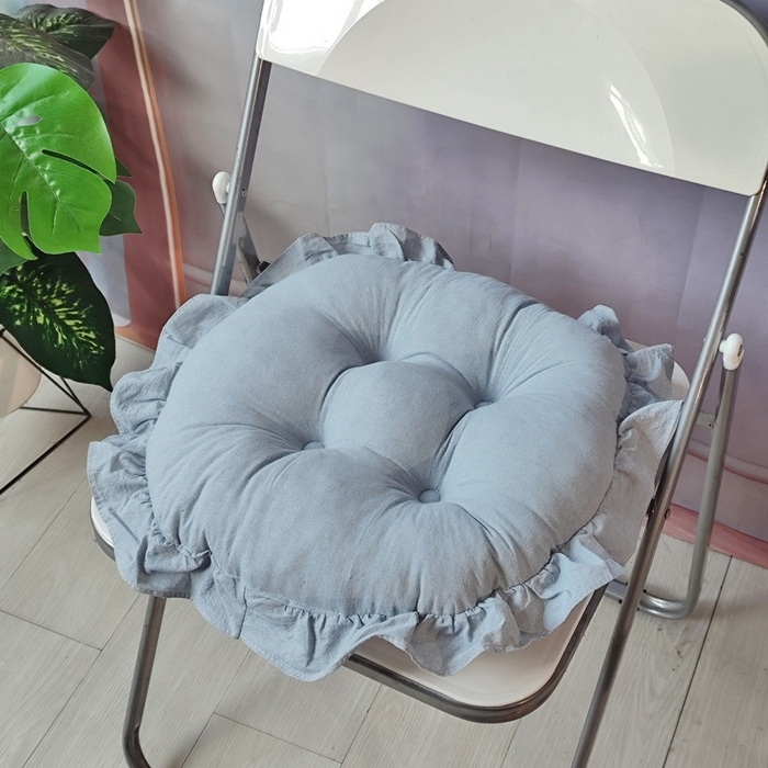 91家纺网 家纺一手货源 找家纺 （总）李帅家居 2025新款水洗棉花边坐垫圆形蒲团坐垫黄麻茶道地上客厅阳台飘窗榻榻米加厚拜佛打坐禅修垫