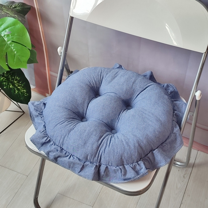 91家纺网 家纺一手货源 找家纺 （总）李帅家居 2025新款水洗棉花边坐垫圆形蒲团坐垫黄麻茶道地上客厅阳台飘窗榻榻米加厚拜佛打坐禅修垫