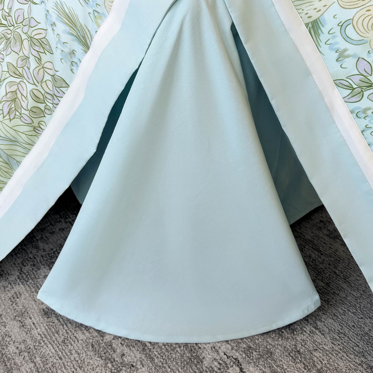 91家纺网 家纺一手货源 找家纺  2025直播爆款A类加厚保暖全棉磨毛四件套纯棉数码印花被套高端床单床笠款裸睡床上用品 芙瑶-香颂绿