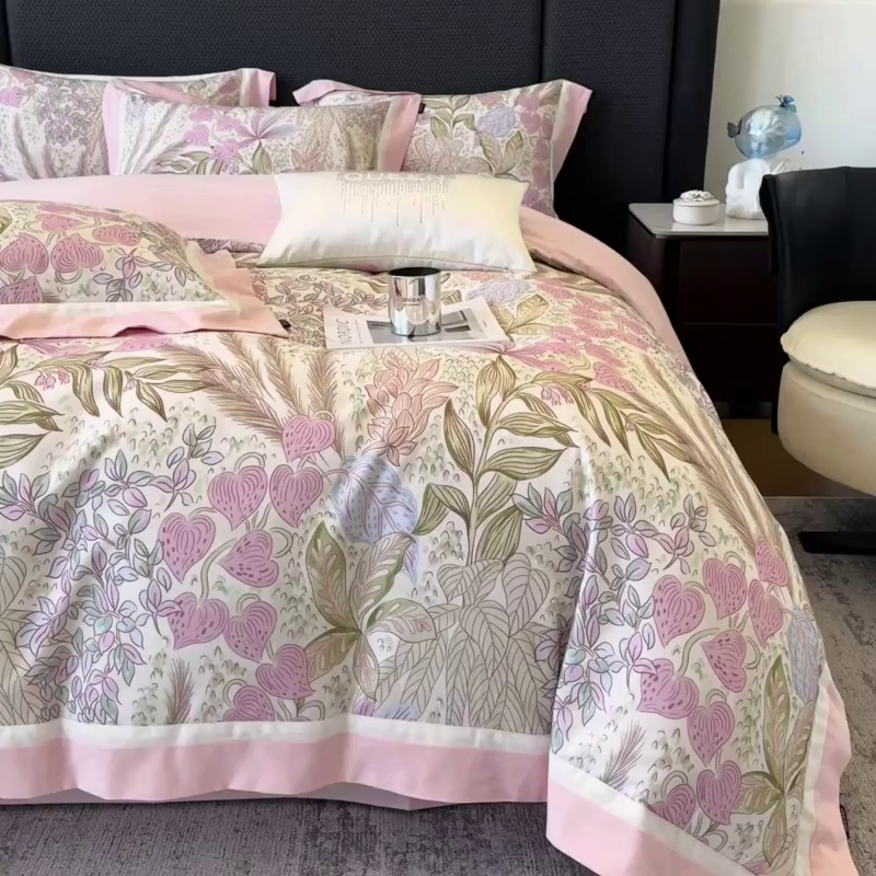 91家纺网 家纺一手货源 找家纺 （总） 2025直播爆款A类加厚保暖全棉磨毛四件套纯棉数码印花被套高端床单床笠款裸睡床上用品