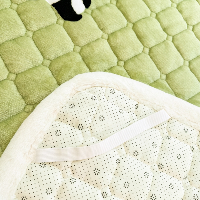 91家纺网 家纺一手货源 找家纺 梦初语 2025新款牛奶绒印花夹棉加厚款床护垫褥子大床场景-直播爆款（夹棉200克） 熊猫乐园