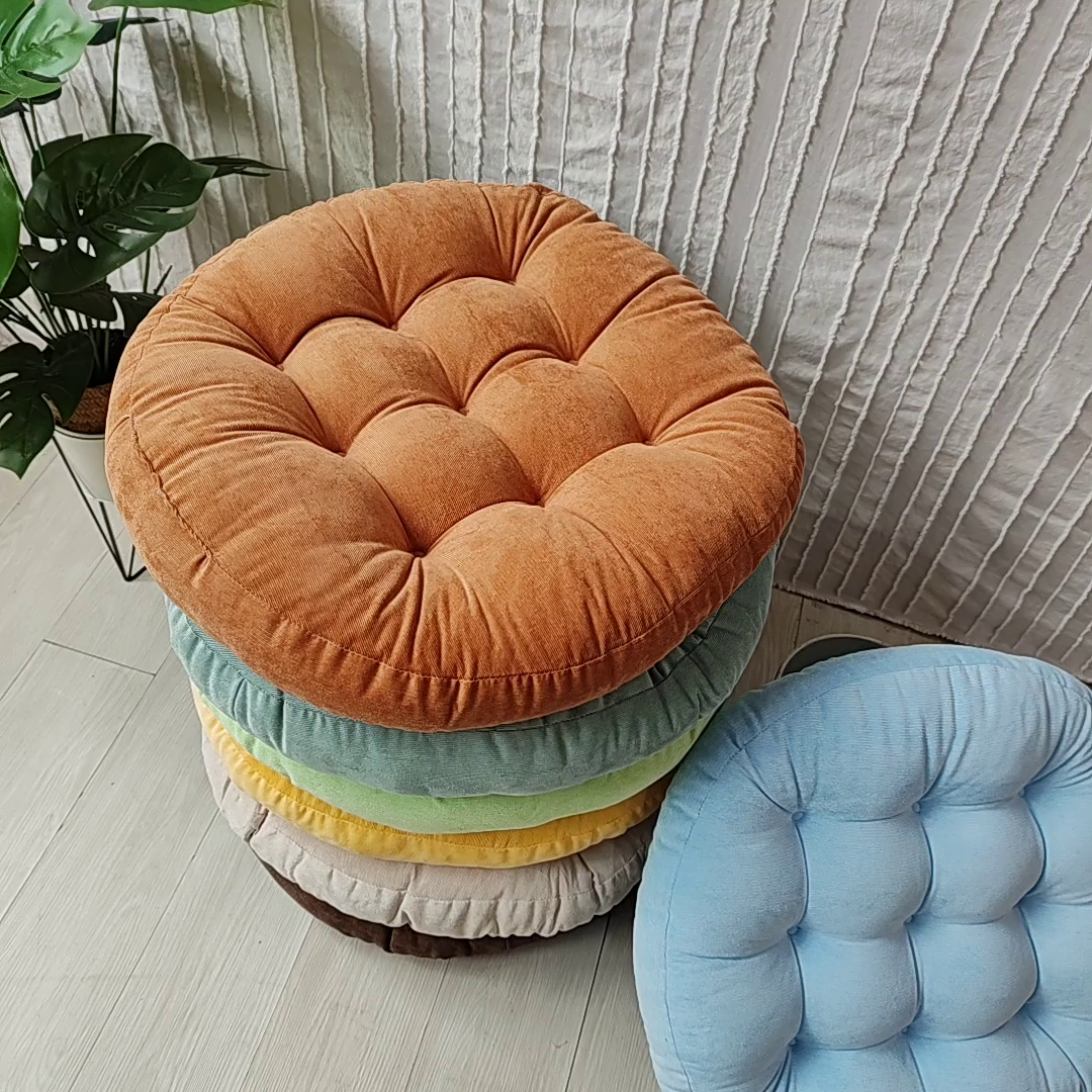 91家纺网 家纺一手货源 找家纺 （总）李帅家居 2025新款大号灯芯绒坐垫圆形蒲团垫子中式红木椅子坐垫古典实木家具沙发太师椅圈椅茶桌座椅垫定制