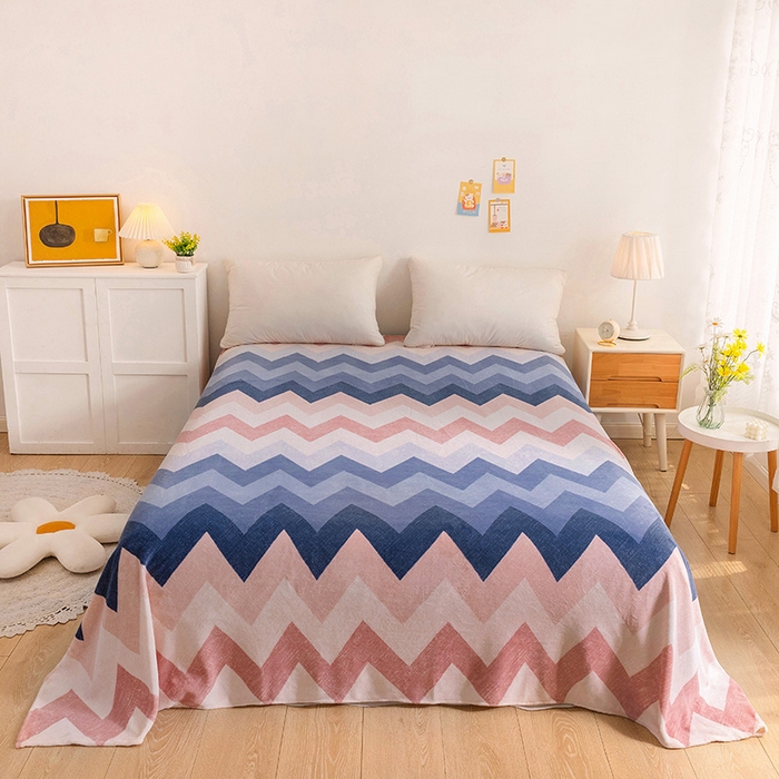 91家纺网 家纺一手货源 找家纺 （总）金盛纺 2025新款高克重牛奶绒印花系列单床单(可定制)