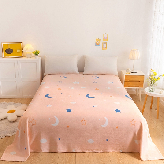 91家纺网 家纺一手货源 找家纺 （总）金盛纺 2025新款高克重牛奶绒印花系列单床单(可定制)