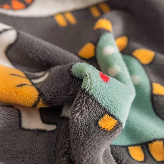 91家纺网 家纺一手货源 找家纺 金盛纺 2025新款高克重牛奶绒印花系列单床单(可定制) 恐龙王国