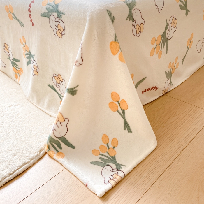 91家纺网 家纺一手货源 找家纺 金盛纺 2025新款高克重牛奶绒印花系列单床单(可定制) 星光游乐园