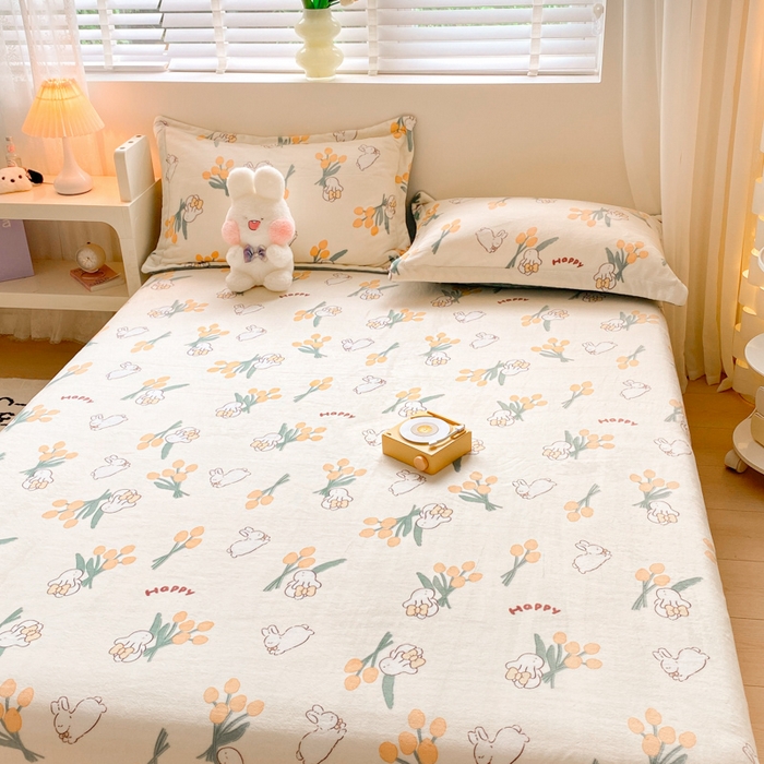 91家纺网 家纺一手货源 找家纺 金盛纺 2025新款高克重牛奶绒印花系列单床单(可定制) 星光游乐园