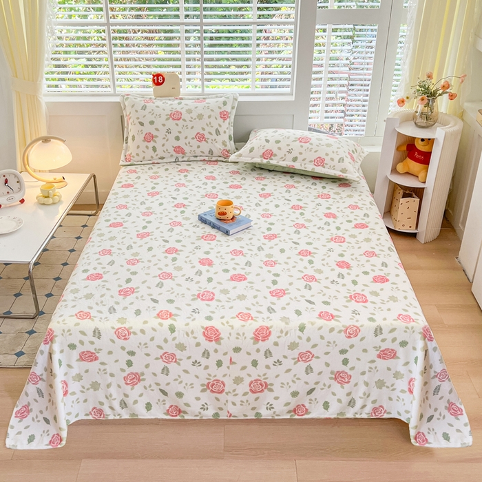 91家纺网 家纺一手货源 找家纺 （总）金盛纺 2025新款高克重牛奶绒印花系列单床单(可定制)