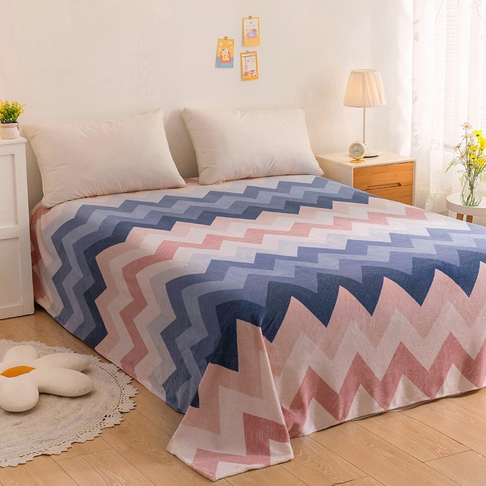 91家纺网 家纺一手货源 找家纺 金盛纺 2025新款高克重牛奶绒印花系列单床单(可定制) 梦境（粉）