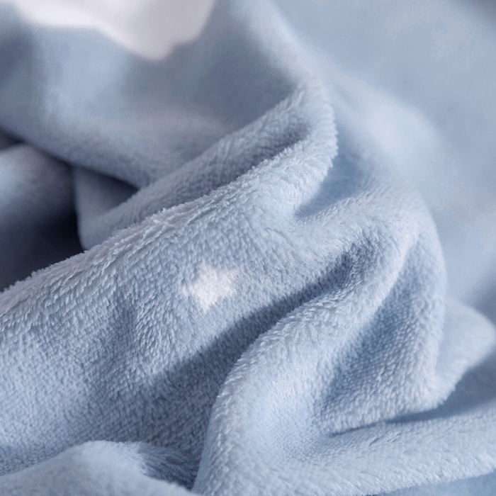 91家纺网 家纺一手货源 找家纺 金盛纺 2025新款高克重牛奶绒印花系列单床单(可定制) 梦幻星空（蓝）