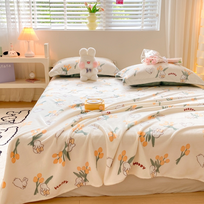 91家纺网 家纺一手货源 找家纺 金盛纺 2025新款高克重牛奶绒印花系列单床单(可定制) 星光游乐园