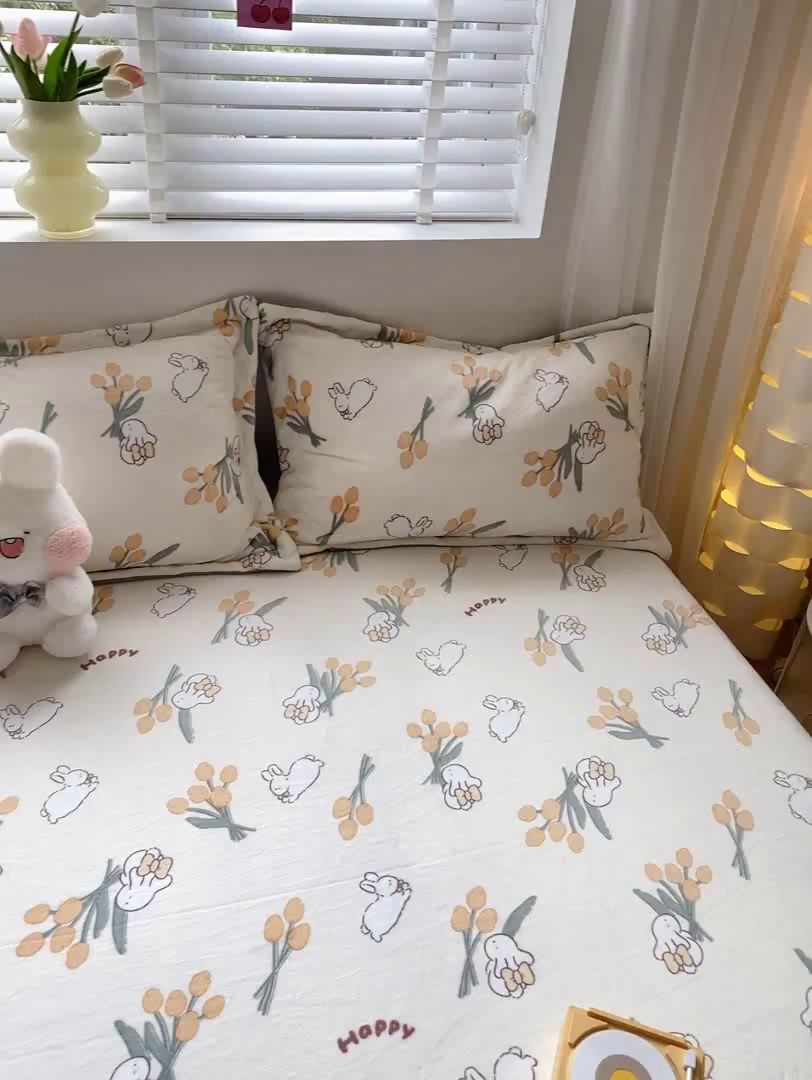 91家纺网 家纺一手货源 找家纺 金盛纺 2025新款高克重牛奶绒印花系列单床单(可定制) 星光游乐园