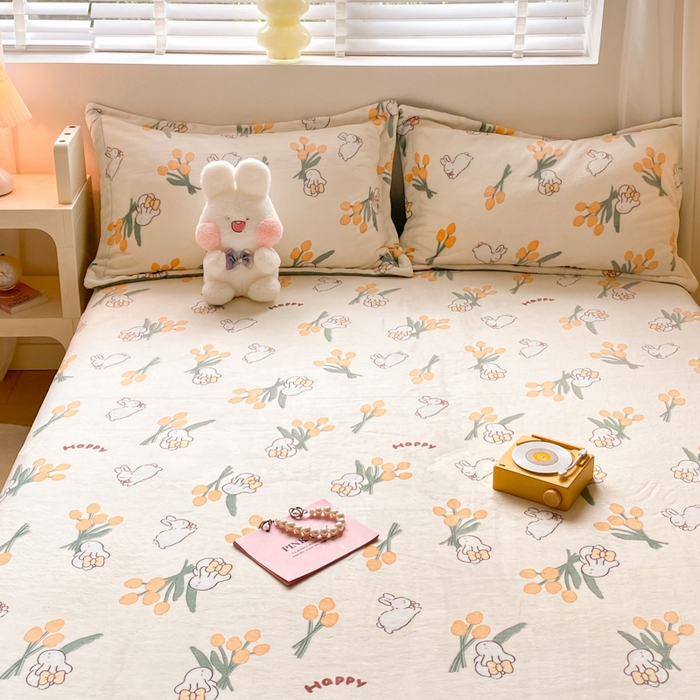 91家纺网 家纺一手货源 找家纺 金盛纺 2025新款高克重牛奶绒印花系列单床单(可定制) 星光游乐园