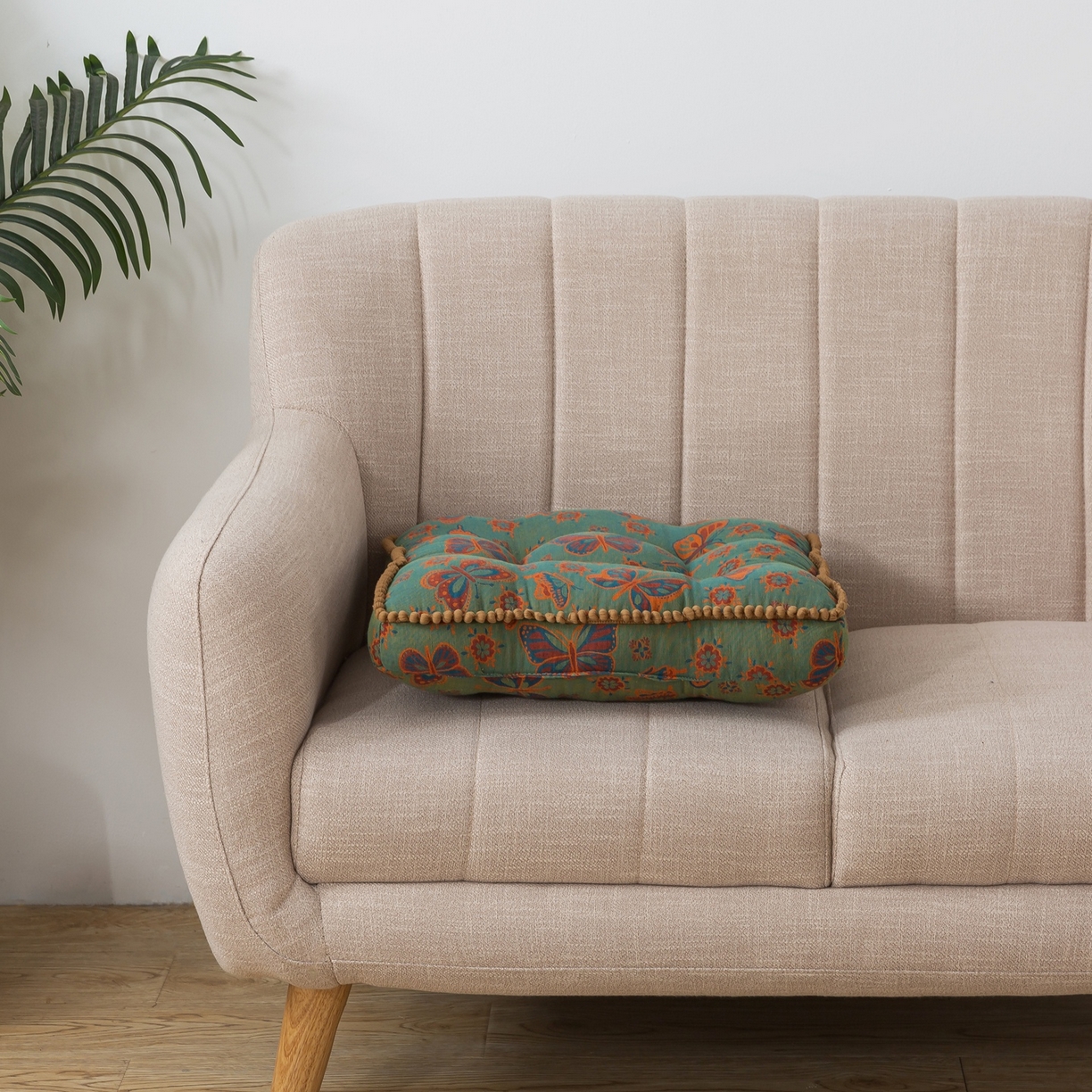 91家纺网 家纺一手货源 找家纺 （总）小欢喜 2025新款全棉双层纱坐垫