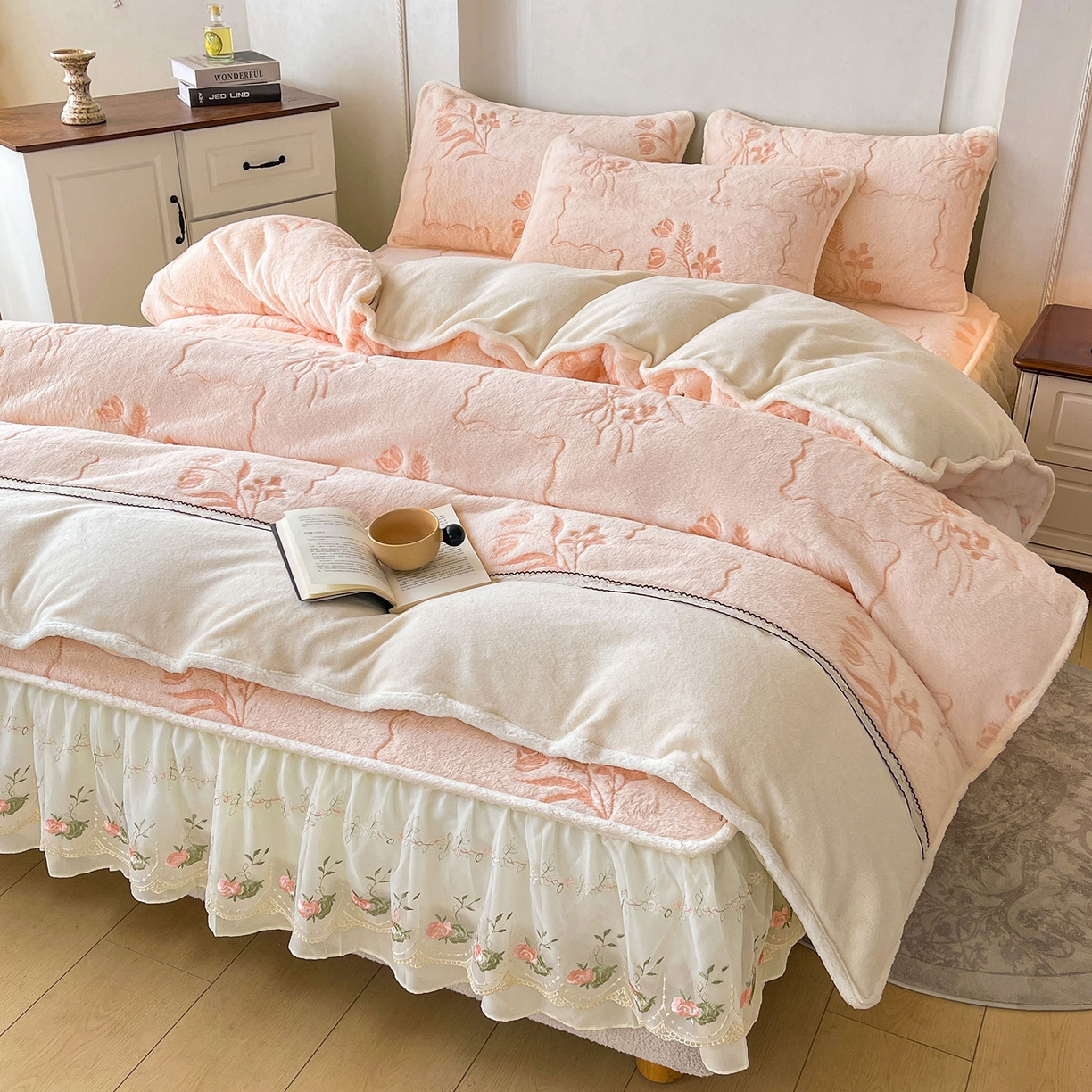 91家纺网 家纺一手货源 找家纺 （总）眠势力 2025新款华夫格花边床笠豆豆凉席款夏季凉感床垫保护套 （提供买家秀）