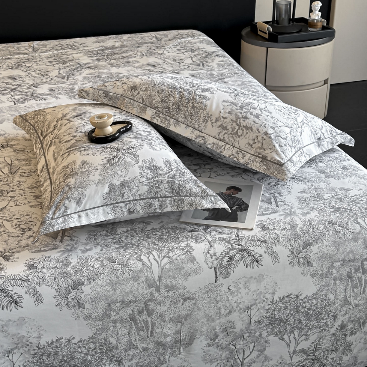 91家纺网 家纺一手货源 找家纺 大柏树 2025新款亲肤舒适全棉纯棉磨单床单 床单单件 浮生灰