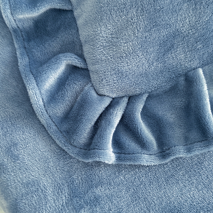 91家纺网 家纺一手货源 找家纺 优家居 2025秋冬高克重牛奶绒床裙纯色蕾丝边花边刺绣法式公主风床罩床盖 繁星蓝