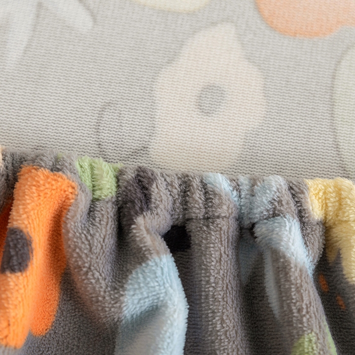 91家纺网 家纺一手货源 找家纺 金盛纺 2025新款高克重牛奶绒印花系列单床笠(可定制) 繁花（灰）