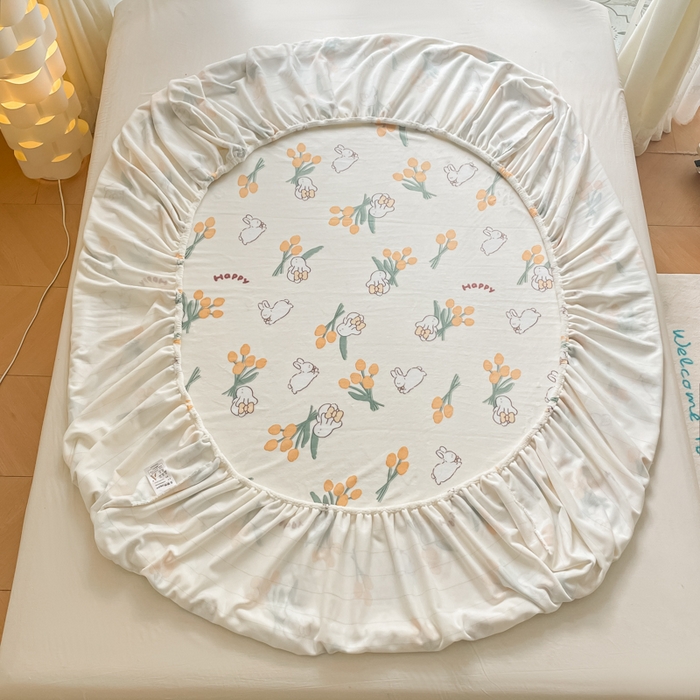 91家纺网 家纺一手货源 找家纺 金盛纺 2025新款高克重牛奶绒印花系列单床笠(可定制) 星光游乐园