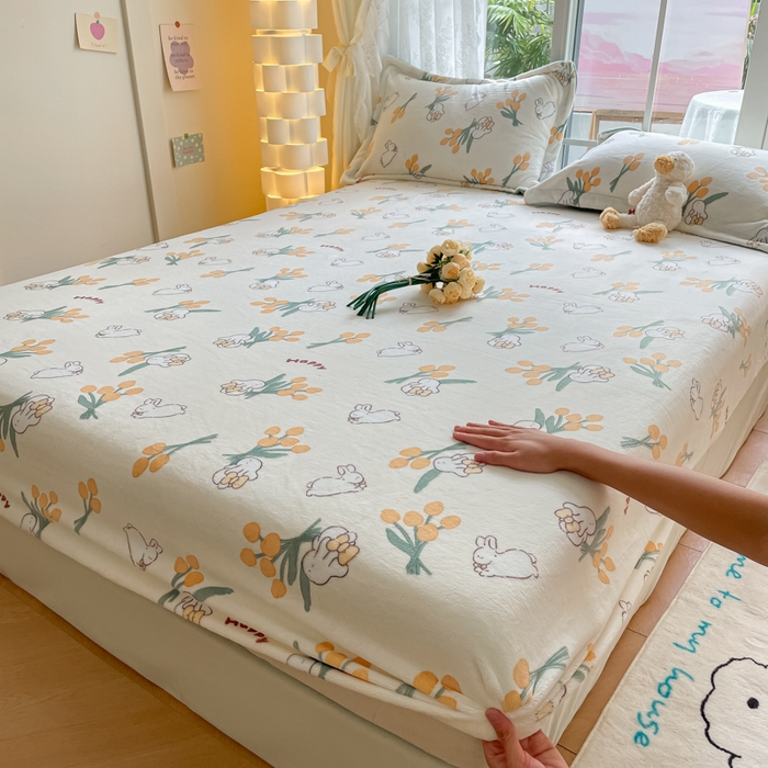 91家纺网 家纺一手货源 找家纺 金盛纺 2025新款高克重牛奶绒印花系列单床笠(可定制) 星光游乐园