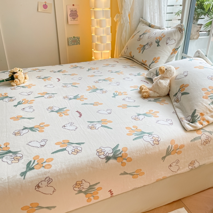 91家纺网 家纺一手货源 找家纺 金盛纺 2025新款高克重牛奶绒印花系列单床笠(可定制) 星光游乐园