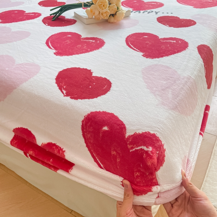 91家纺网 家纺一手货源 找家纺 金盛纺 2025新款高克重牛奶绒印花系列单床笠(可定制) 海洋之心