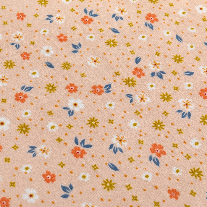 91家纺网 家纺一手货源 找家纺 金盛纺 2025新款高克重牛奶绒印花系列单床笠(可定制) 亦欢（粉）