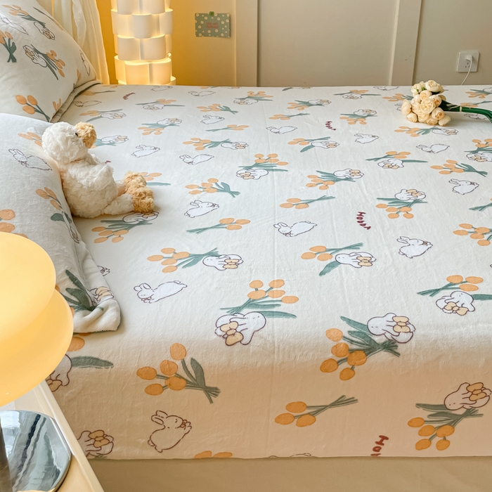 91家纺网 家纺一手货源 找家纺 金盛纺 2025新款高克重牛奶绒印花系列单床笠(可定制) 星光游乐园