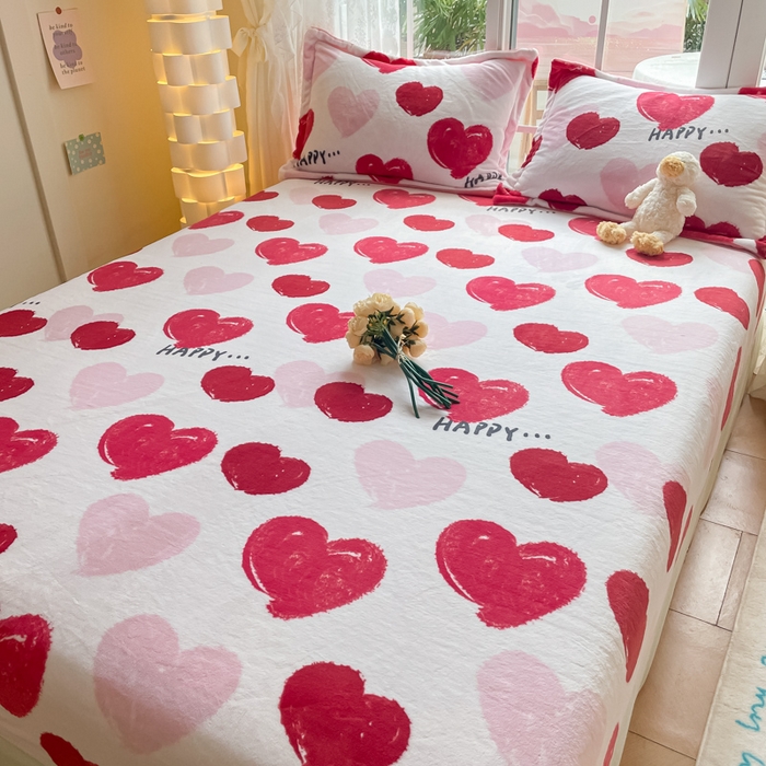 91家纺网 家纺一手货源 找家纺 金盛纺 2025新款高克重牛奶绒印花系列单床笠(可定制) 海洋之心