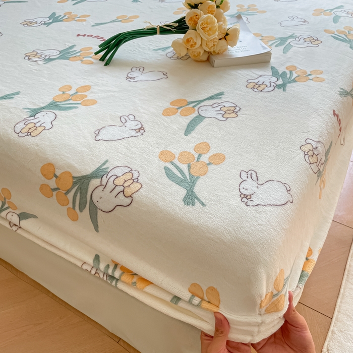 91家纺网 家纺一手货源 找家纺 金盛纺 2025新款高克重牛奶绒印花系列单床笠(可定制) 星光游乐园