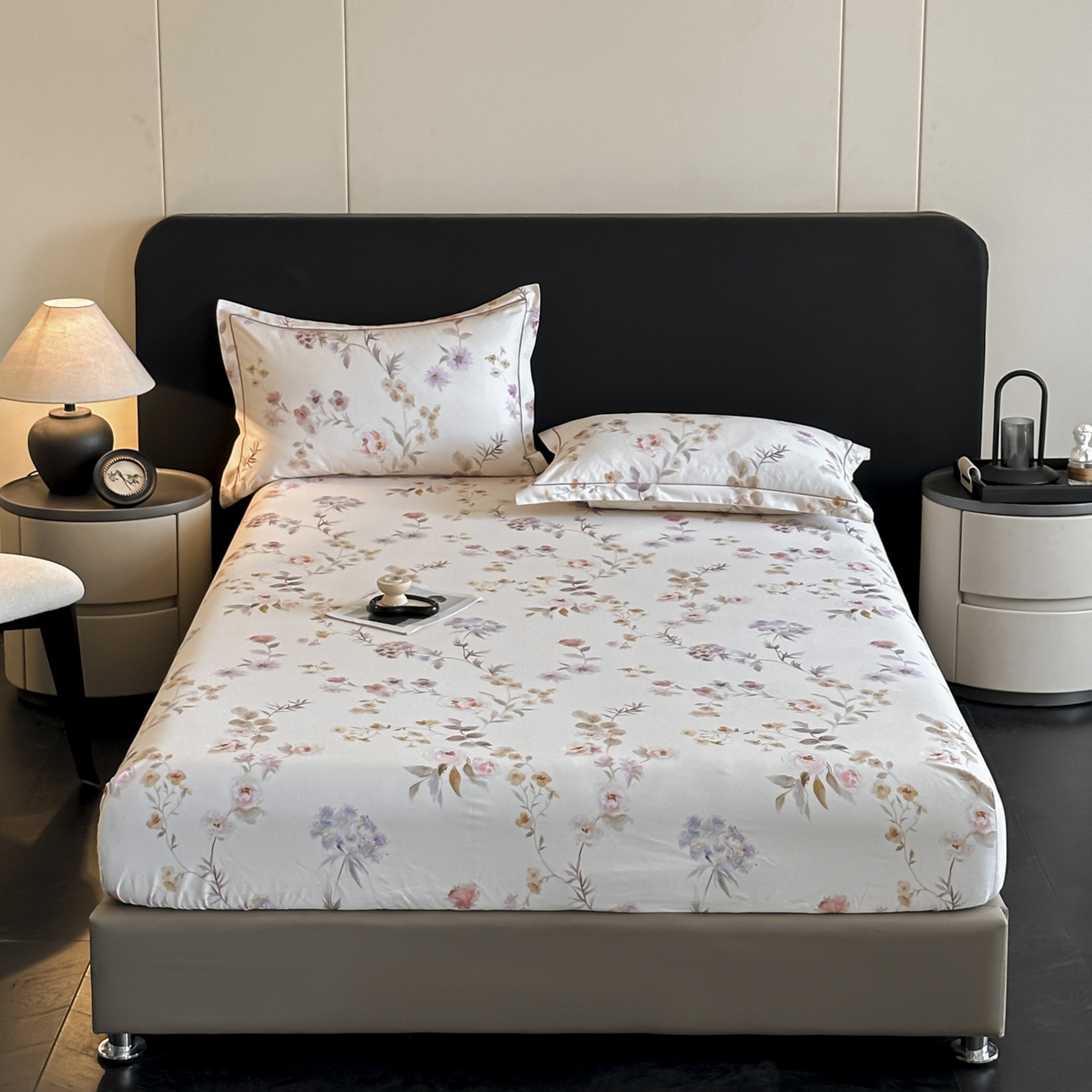 91家纺网 家纺一手货源 找家纺 大柏树 2025新款亲肤舒适全棉纯棉磨单床笠 床笠单件 初茅米