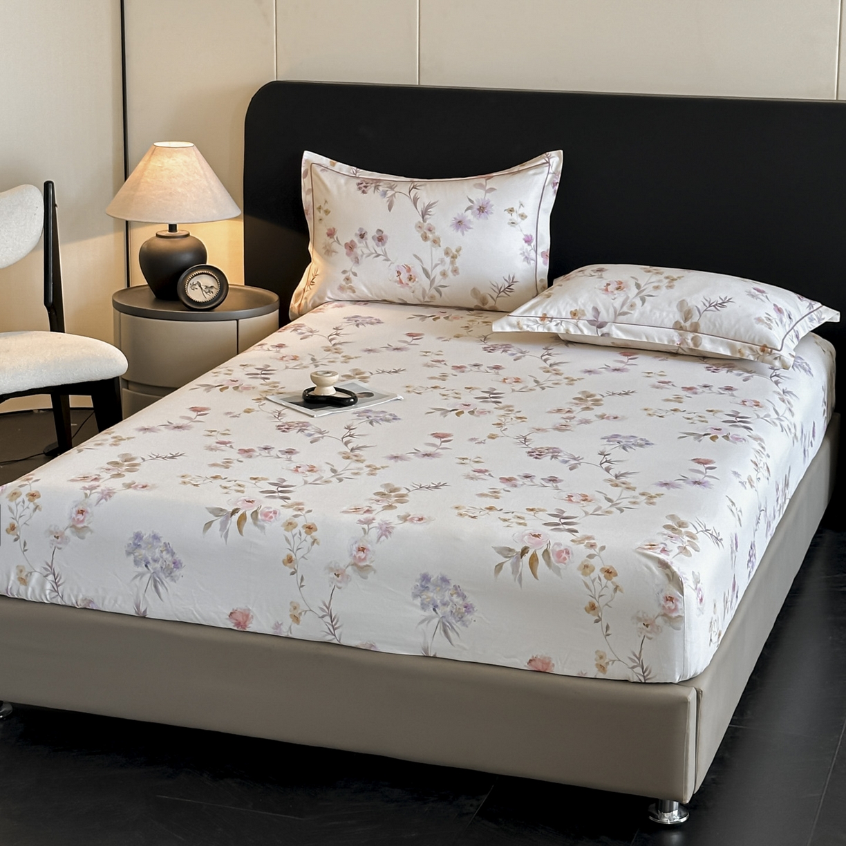 91家纺网 家纺一手货源 找家纺 大柏树 2025新款亲肤舒适全棉纯棉磨单床笠 床笠单件 初茅米