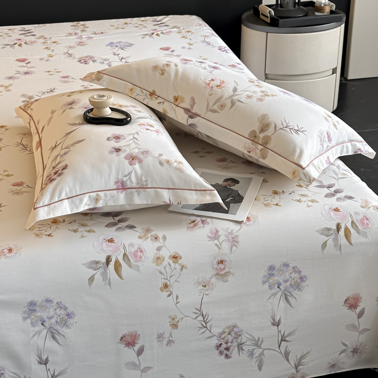 91家纺网 家纺一手货源 找家纺 大柏树 2025新款亲肤舒适全棉纯棉磨单床笠 床笠单件 初茅米