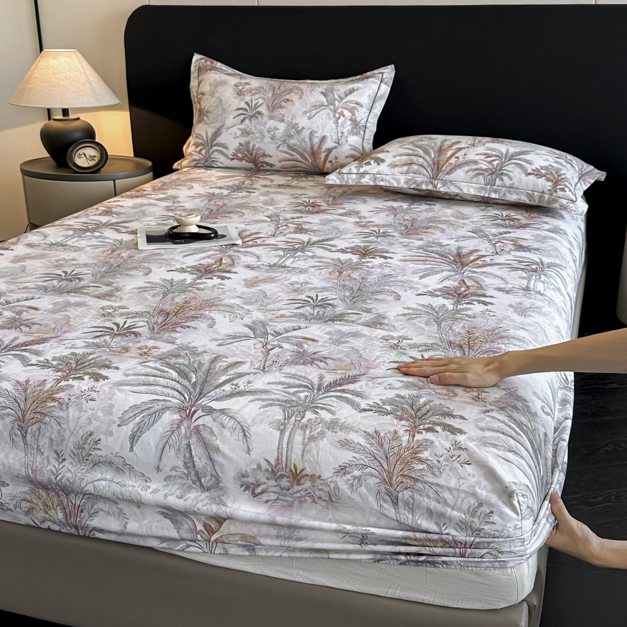 大柏树 2025新款亲肤舒适全棉纯棉磨单床笠 床笠单件 椿野集米