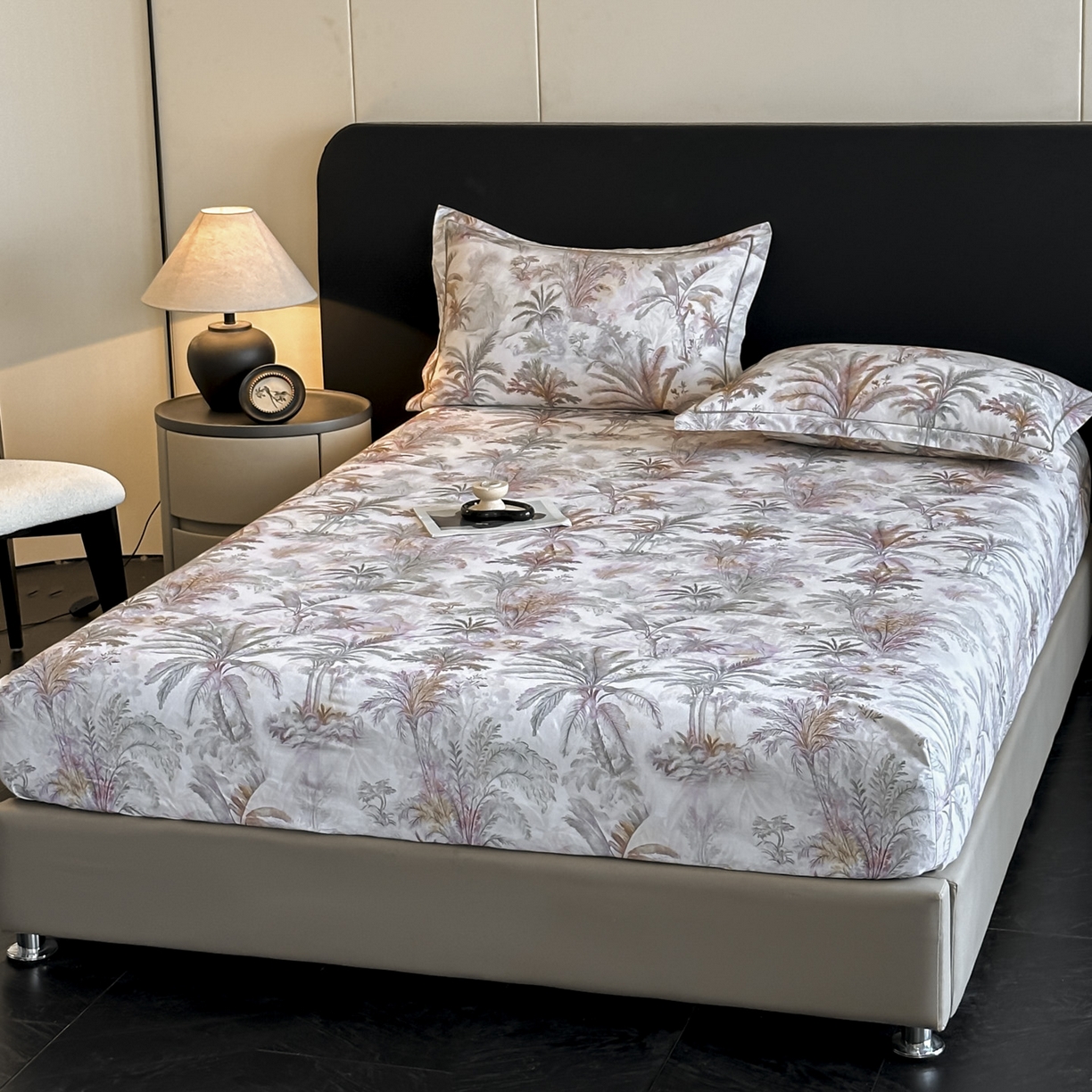 91家纺网 家纺一手货源 找家纺 大柏树 2025新款亲肤舒适全棉纯棉磨单床笠 床笠单件 椿野集米