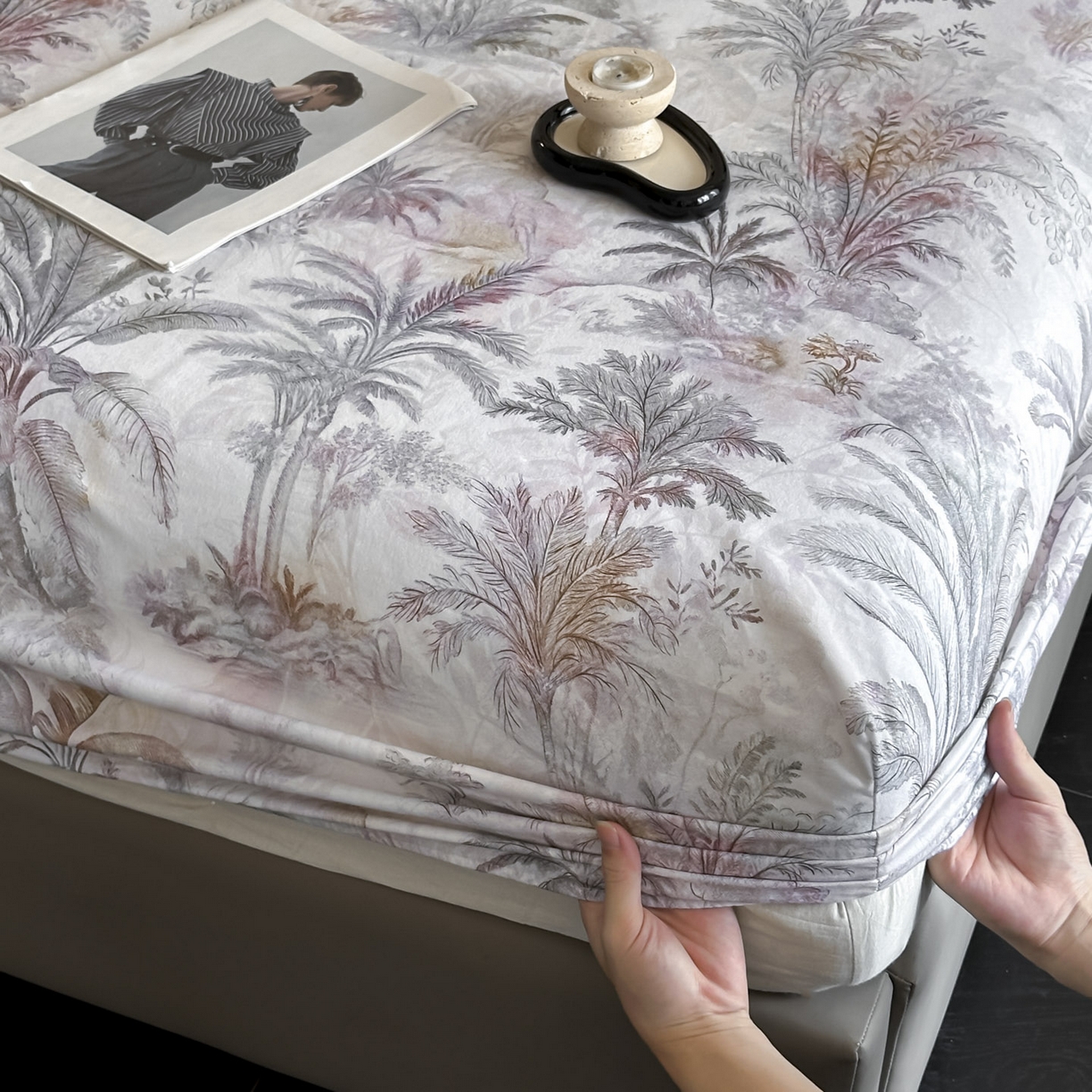 91家纺网 家纺一手货源 找家纺 大柏树 2025新款亲肤舒适全棉纯棉磨单床笠 床笠单件 椿野集米