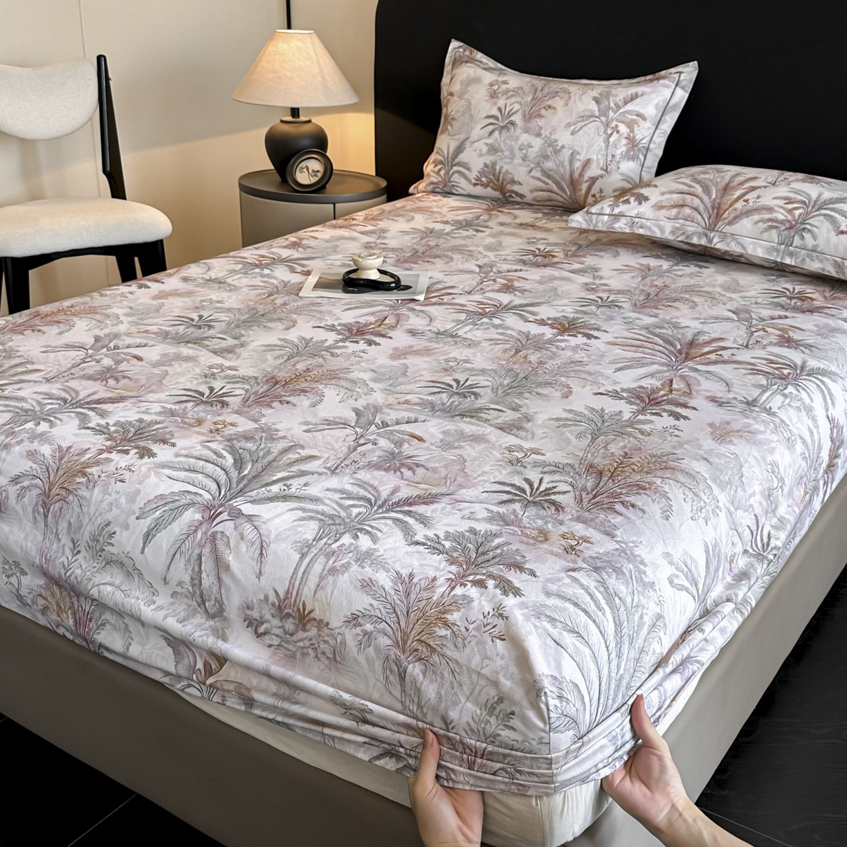 91家纺网 家纺一手货源 找家纺 大柏树 2025新款亲肤舒适全棉纯棉磨单床笠 床笠单件 椿野集米