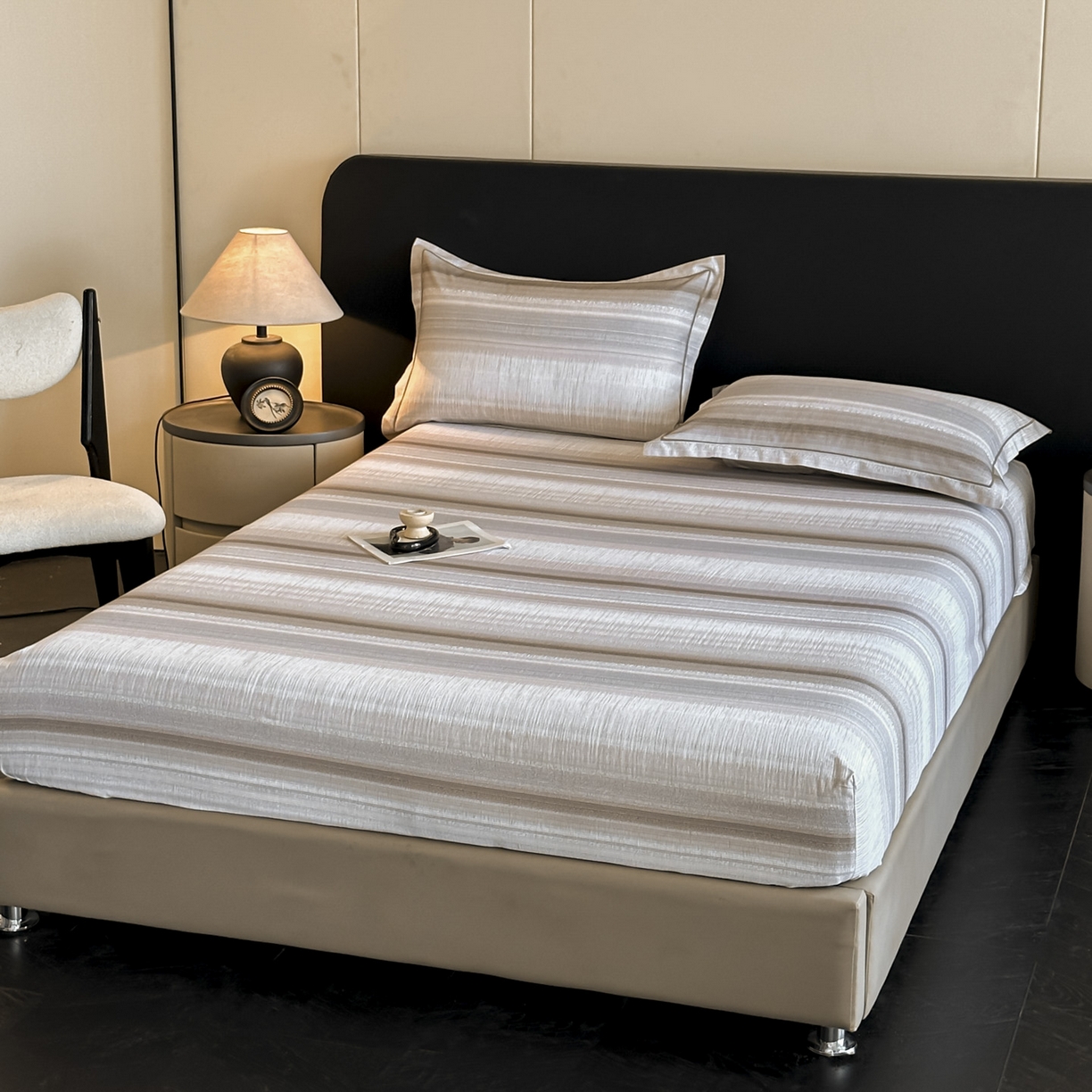 91家纺网 家纺一手货源 找家纺 大柏树 2025新款亲肤舒适全棉纯棉磨单床笠 床笠单件 光遇咖