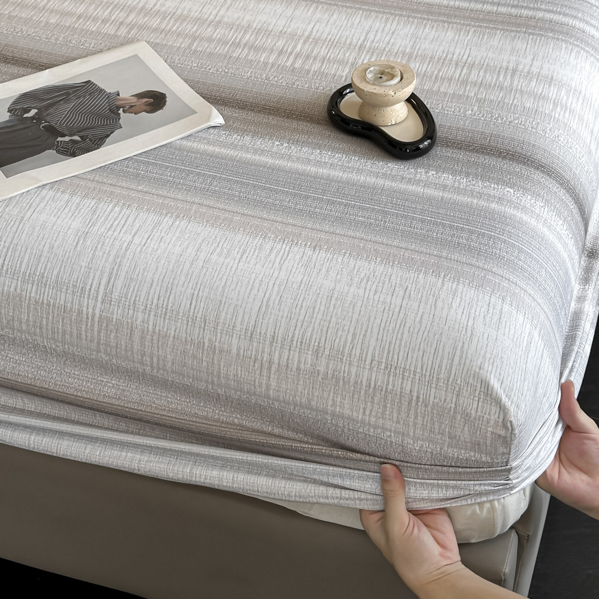 91家纺网 家纺一手货源 找家纺 大柏树 2025新款亲肤舒适全棉纯棉磨单床笠 床笠单件 光遇咖