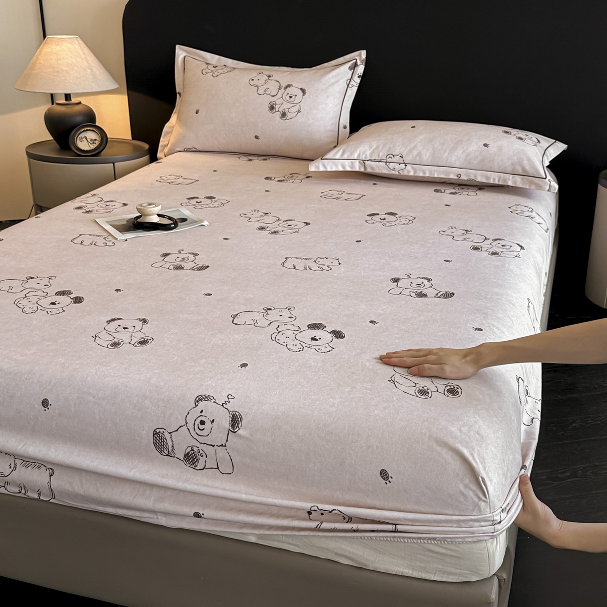 大柏树 2025新款亲肤舒适全棉纯棉磨单床笠 床笠单件 吉唛