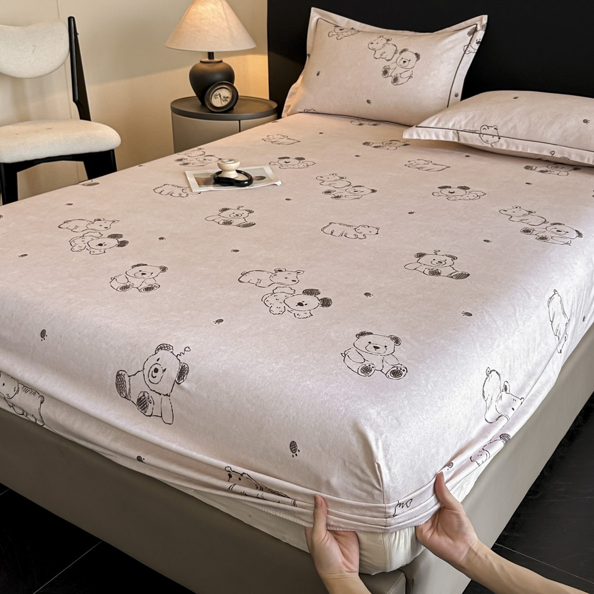 91家纺网 家纺一手货源 找家纺 大柏树 2025新款亲肤舒适全棉纯棉磨单床笠 床笠单件 吉唛