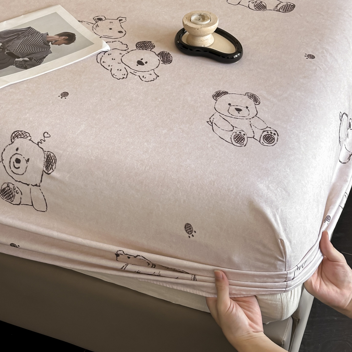 91家纺网 家纺一手货源 找家纺 大柏树 2025新款亲肤舒适全棉纯棉磨单床笠 床笠单件 吉唛