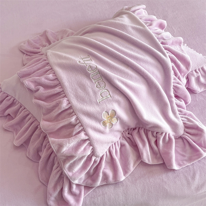 91家纺网 家纺一手货源 找家纺 爱家（原缔乐家纺） 2025新款A类高克重牛奶绒立体花刺绣四件套-艾丽莎 艾丽莎-梦幻紫