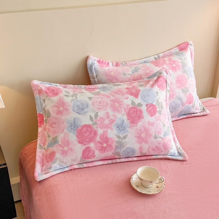 91家纺网 家纺一手货源 找家纺 （总）金盛纺 2025新款牛奶绒印花单枕套单品枕套枕套单件