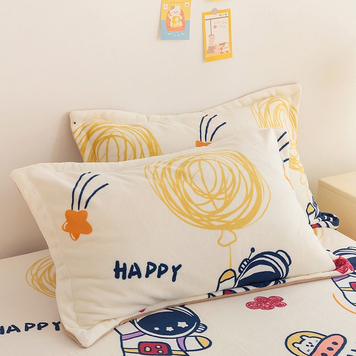 91家纺网 家纺一手货源 找家纺 （总）金盛纺 2025新款牛奶绒印花单枕套单品枕套枕套单件