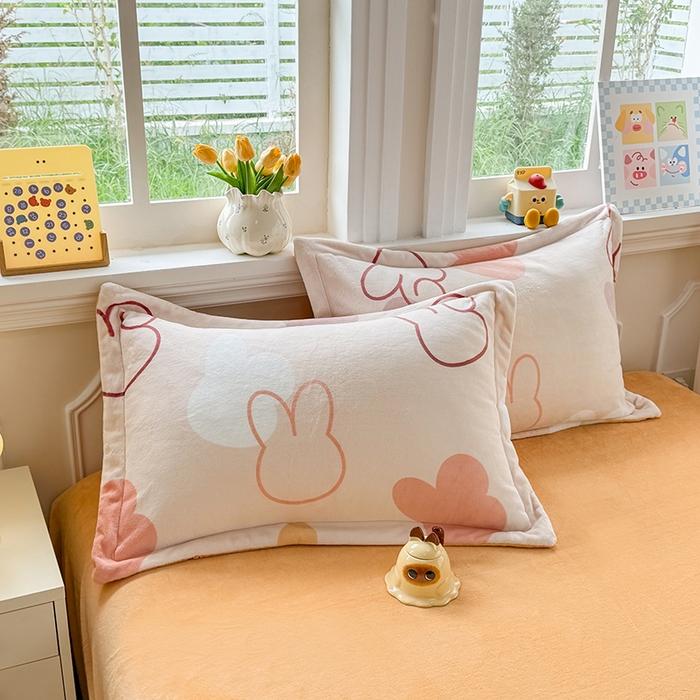 91家纺网 家纺一手货源 找家纺 （总）金盛纺 2025新款牛奶绒印花单枕套单品枕套枕套单件