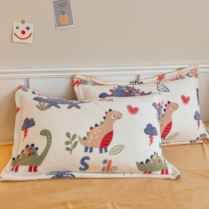 91家纺网 家纺一手货源 找家纺 （总）金盛纺 2025新款牛奶绒印花单枕套单品枕套枕套单件