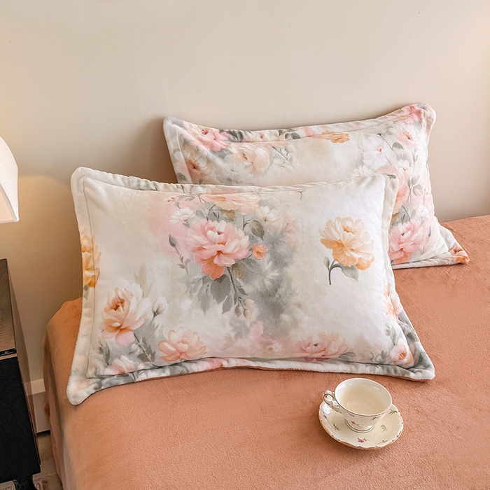 91家纺网 家纺一手货源 找家纺 （总）金盛纺 2025新款牛奶绒印花单枕套单品枕套枕套单件